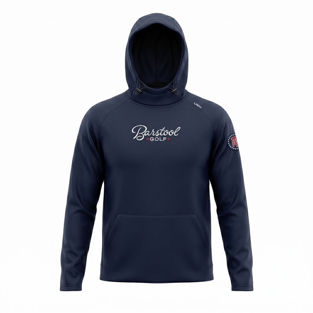 UNRL Barstool Golf Crossover Hoodie II L Navy Blue Performance Sweatshirt